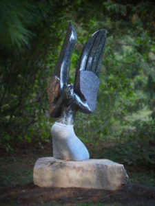 Ascending Spirit by Simon Chidharara Opal stone Dimensions: 140 cms high, 64 cms wide and 44 cms deep